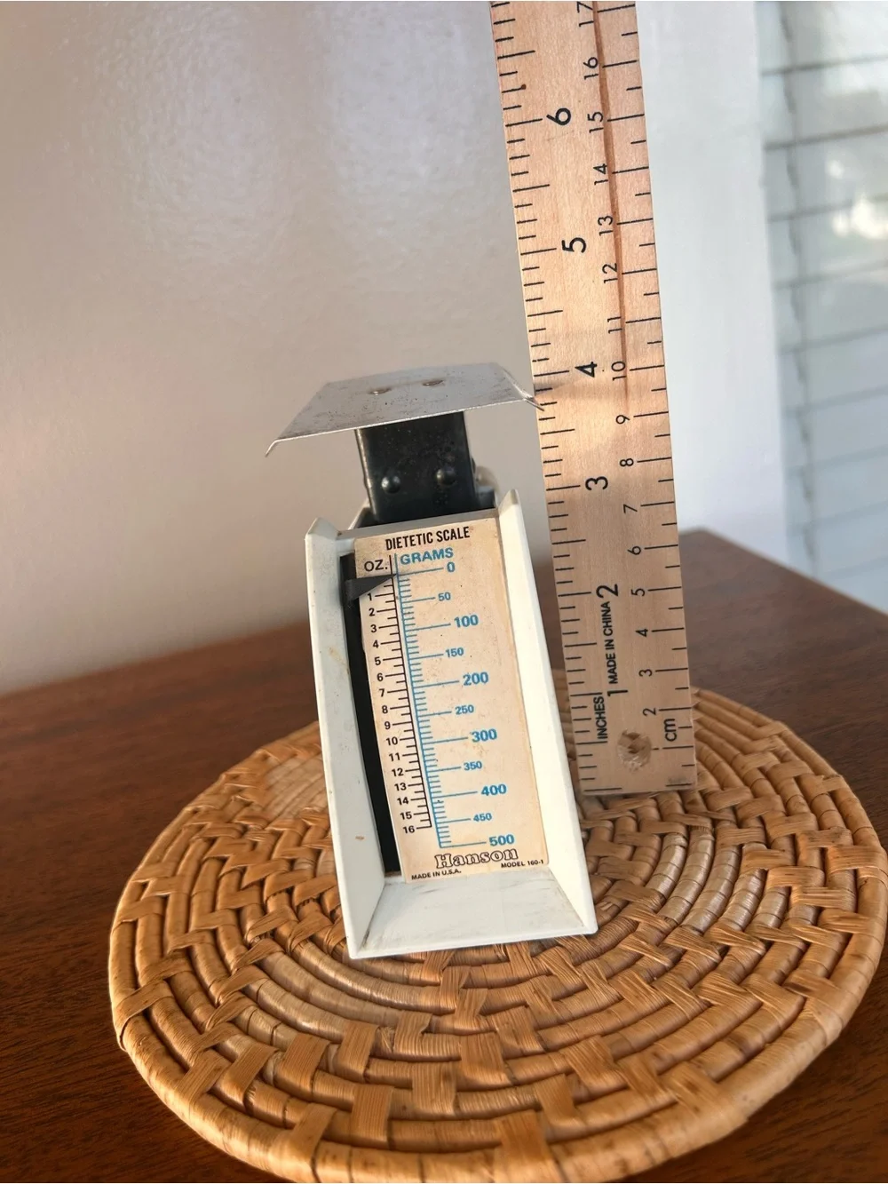 Vintage Hanson Dietetic Scale 16oz 500 grams Made in the USA Model 160-1